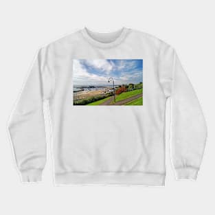 Lyme Regis Harbour from Langmoor Gardens Crewneck Sweatshirt